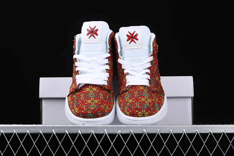 All categories Air Jordan Jordan series basketball shoes Air Jordan 1 Mid Air Jordan Mid AJ1 Joe 1 red satin AH7389-601